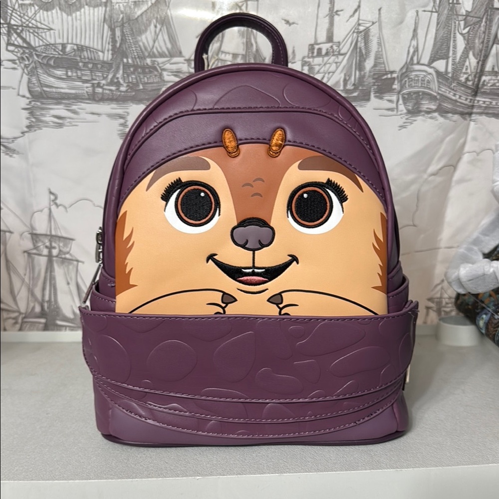 Purple Animal Face Mini Backpack